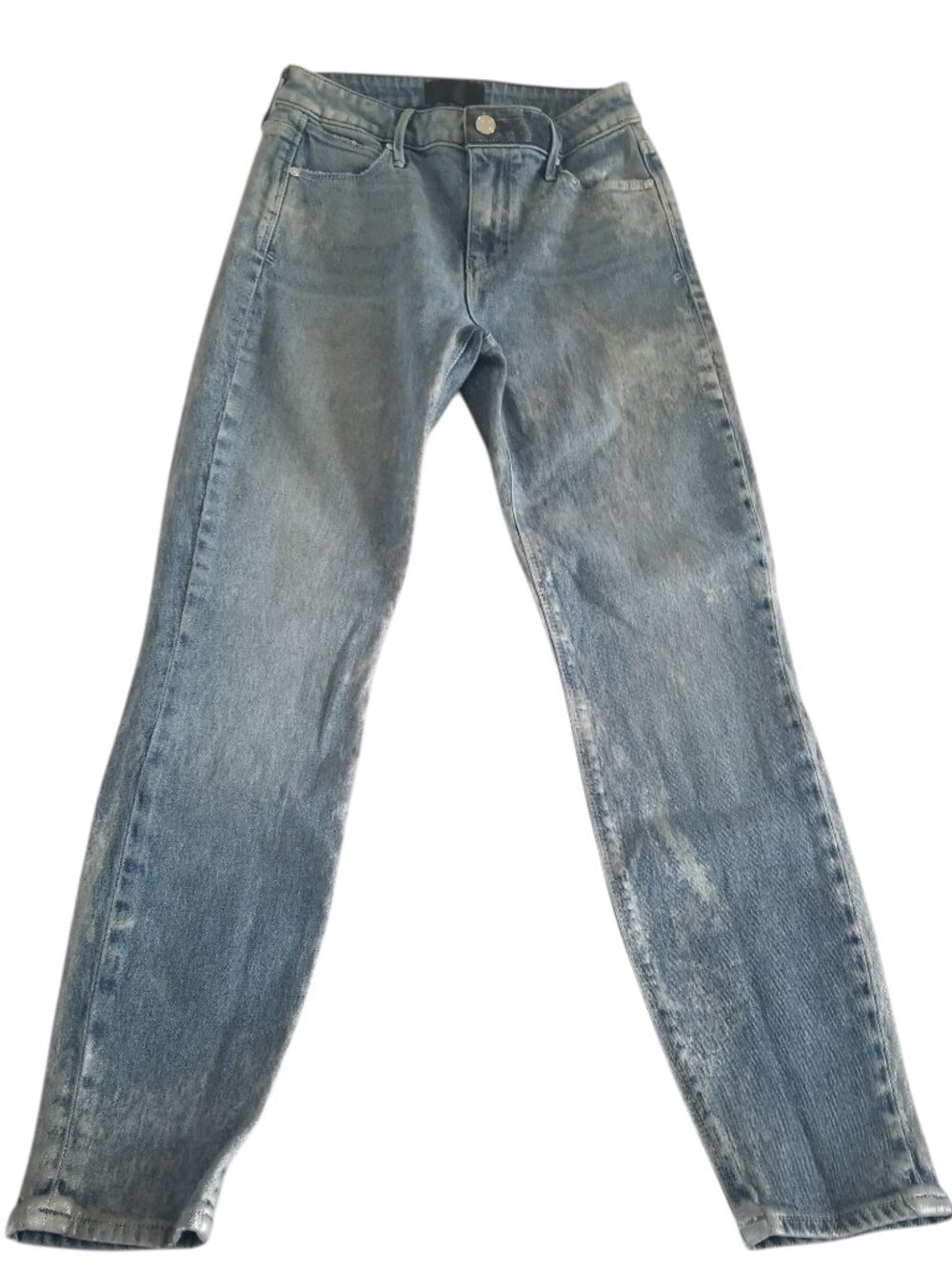 RtA Metallic Coated Stonewashed Streetwear Women's Jeans Sz 25